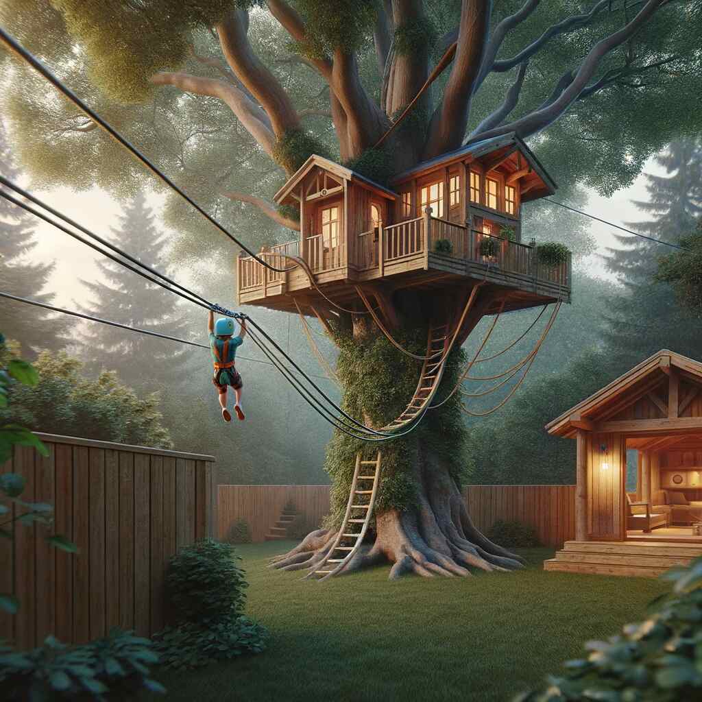 Treehouse Zipline  Platform