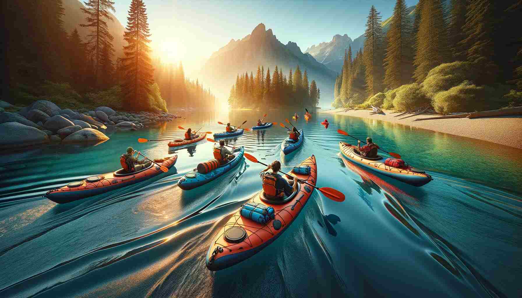 Here is the featured image for tAre Inflatable Kayaks Any Good? This image visually represents the diverse range of inflatable kayaks and the adventurous spirit of kayaking.