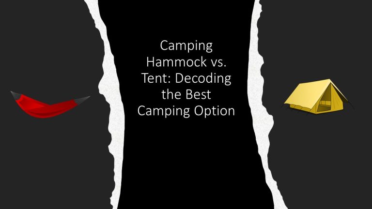 Camping Hammock vs. Tent