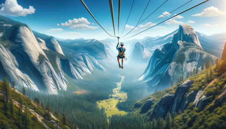 Here is the feature image for “The Longest and Highest Zip Lines in the United States." It depicts a person soaring through the air on a zip line over a scenic American landscape with towering mountains, deep valleys, and lush greenery.