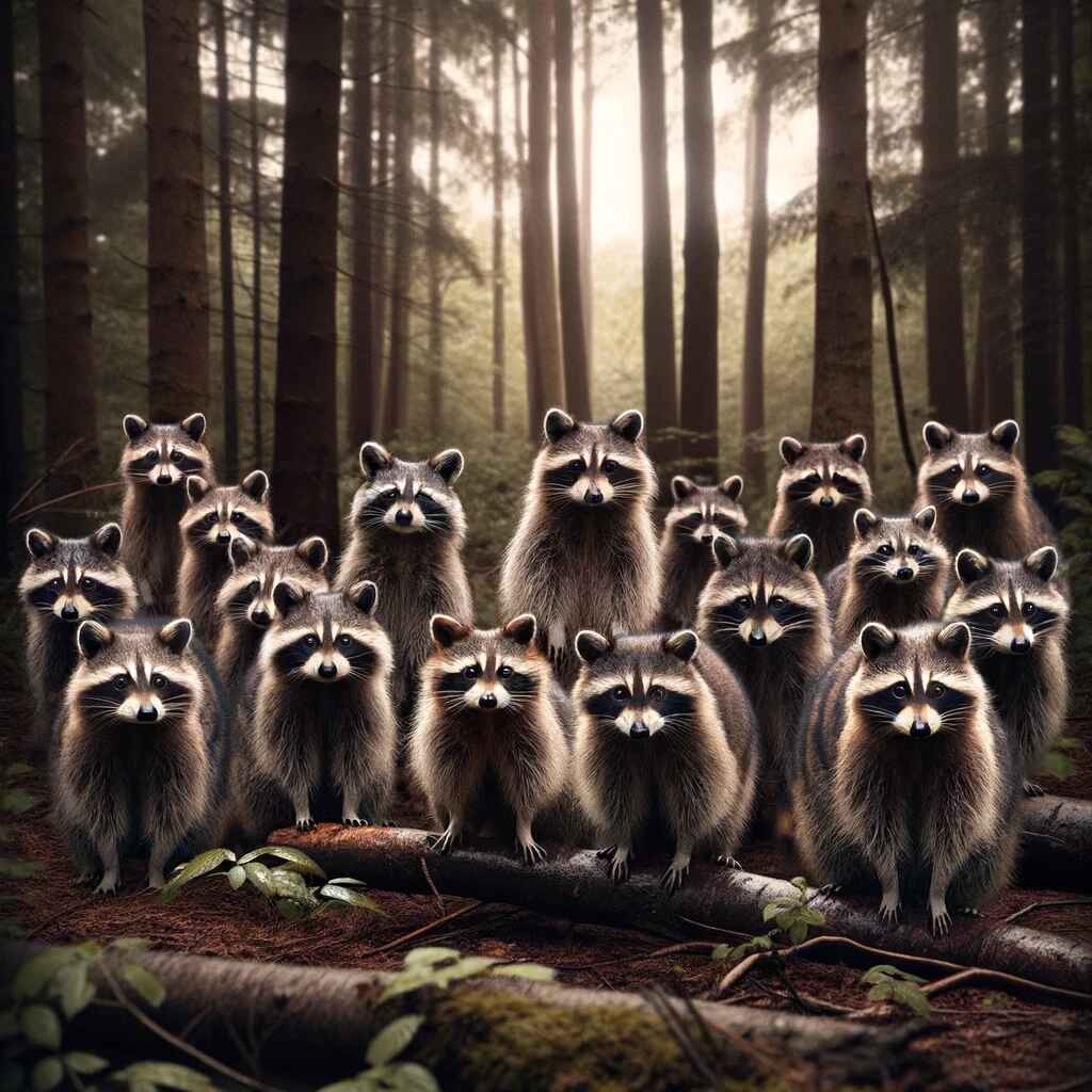 The Social Dynamics of Raccoon Groups