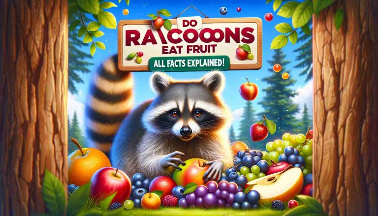 Here is the featured image for Do Raccoons Eat Fruit: All Facts Explained! It depicts a raccoon in a natural setting, surrounded by various fruits, highlighting the theme of this article.